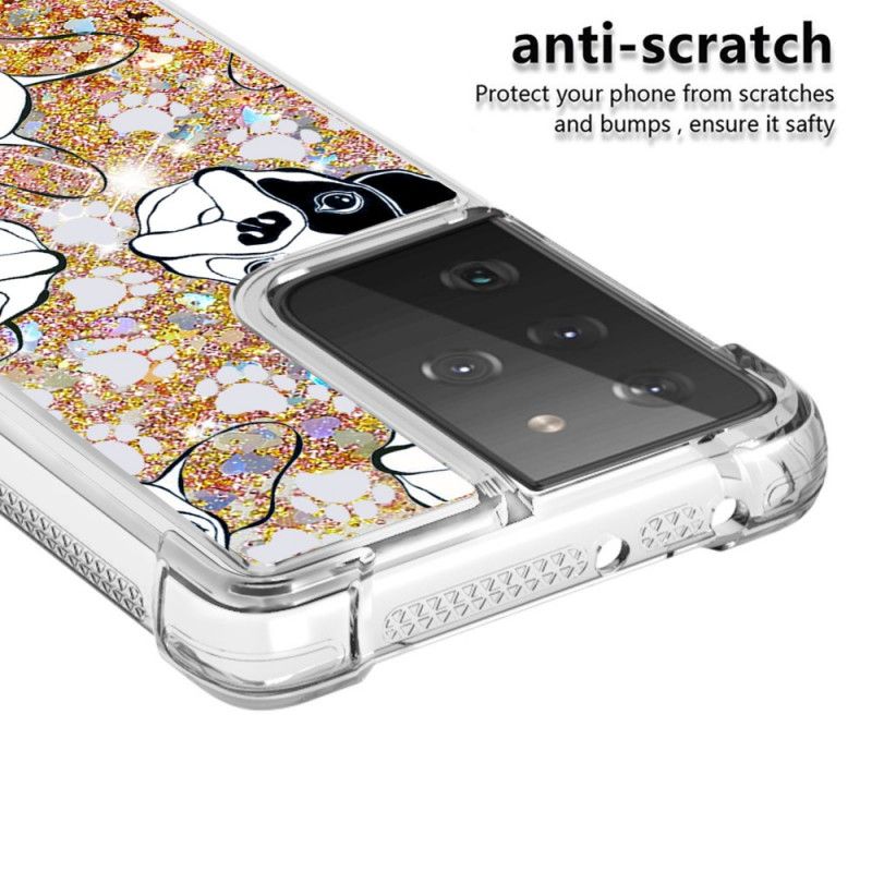 Cover for Samsung Galaxy S21 Ultra 5G Hr. Hund Glitter