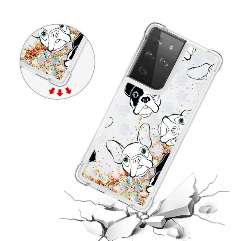 Cover for Samsung Galaxy S21 Ultra 5G Hr. Hund Glitter