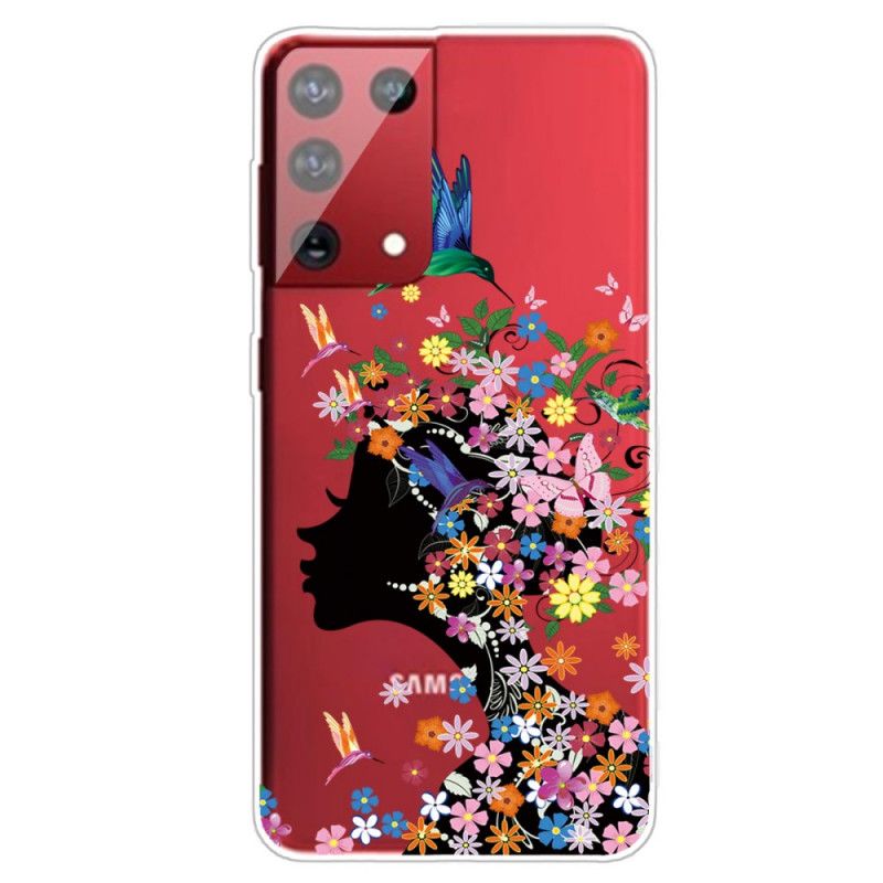 Cover for Samsung Galaxy S21 Ultra 5G Smukt Blomsterhoved