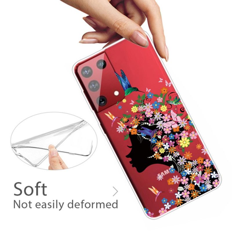 Cover for Samsung Galaxy S21 Ultra 5G Smukt Blomsterhoved