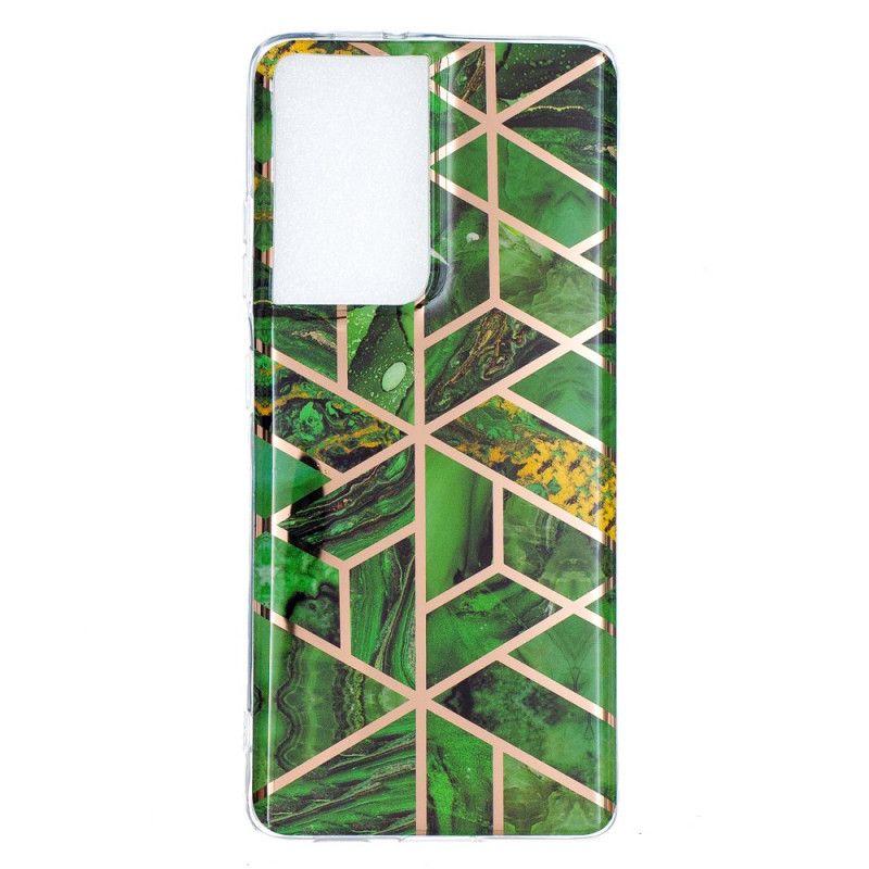 Cover for Samsung Galaxy S21 Ultra 5G Sort Ultra Designer Marmor