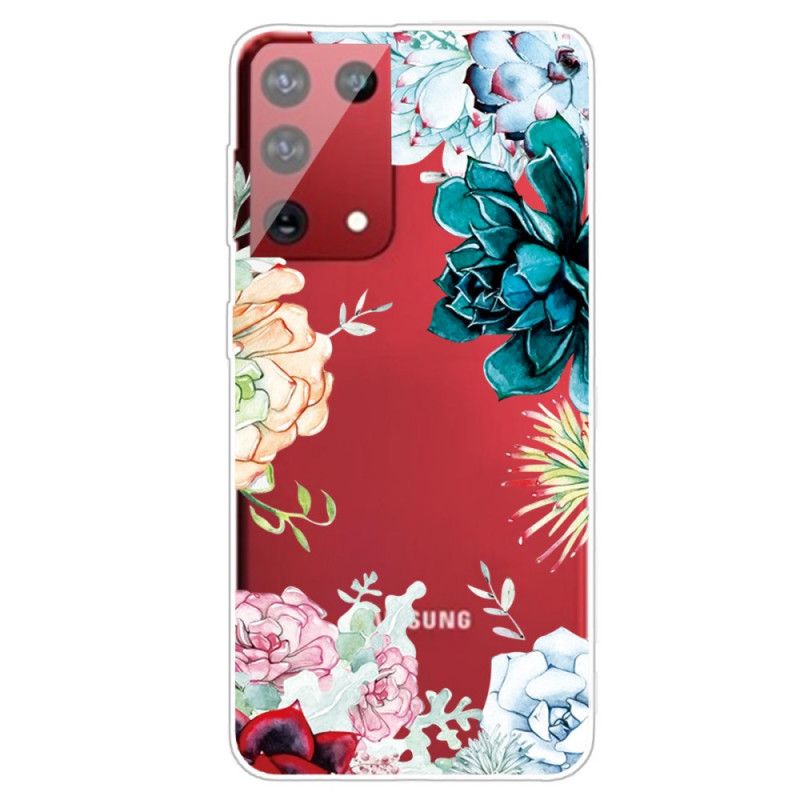 Cover Samsung Galaxy S21 Ultra 5G Akvarelblomster