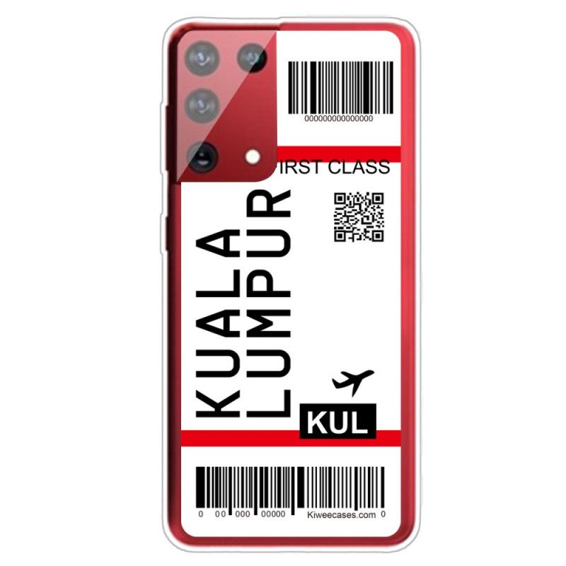 Cover Samsung Galaxy S21 Ultra 5G Boardingkort Til Kuala Lumpur