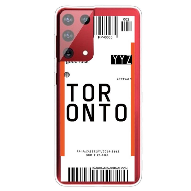 Cover Samsung Galaxy S21 Ultra 5G Boardingkort Til Toronto