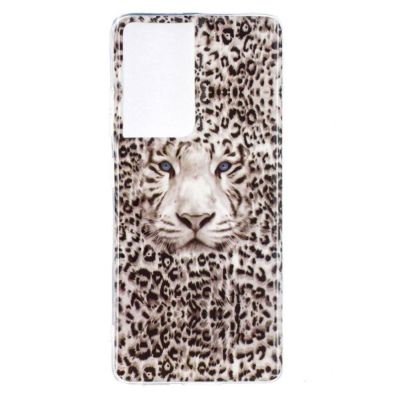 Cover Samsung Galaxy S21 Ultra 5G Fluorescerende Leopard