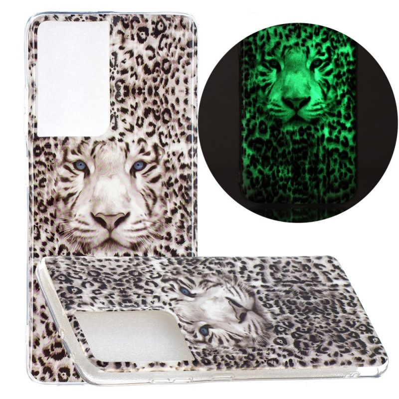 Cover Samsung Galaxy S21 Ultra 5G Fluorescerende Leopard