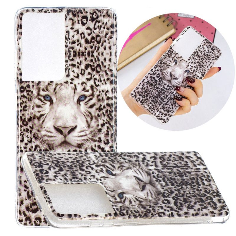 Cover Samsung Galaxy S21 Ultra 5G Fluorescerende Leopard