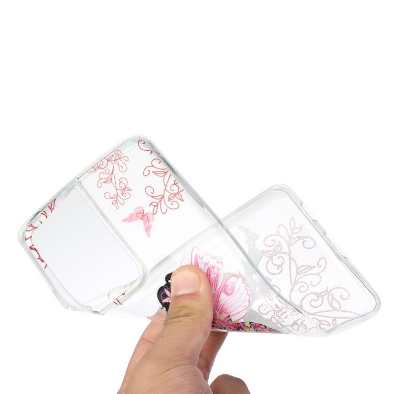 Cover Samsung Galaxy S21 Ultra 5G Gennemsigtig Blomsterfe