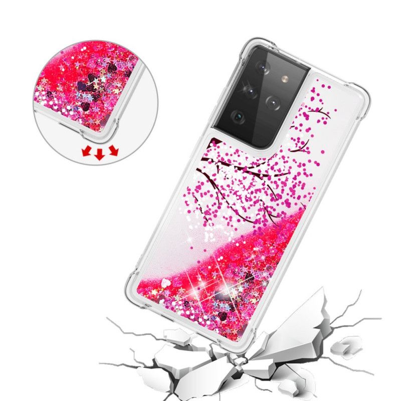 Cover Samsung Galaxy S21 Ultra 5G Glitter Træ