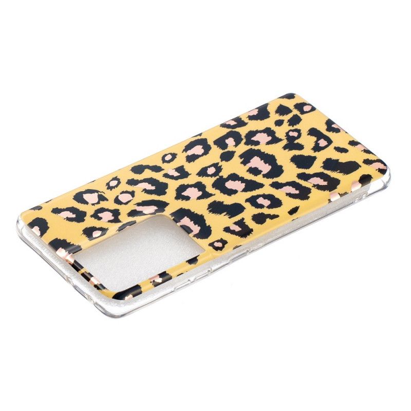 Cover Samsung Galaxy S21 Ultra 5G Marmor I Leopardstil