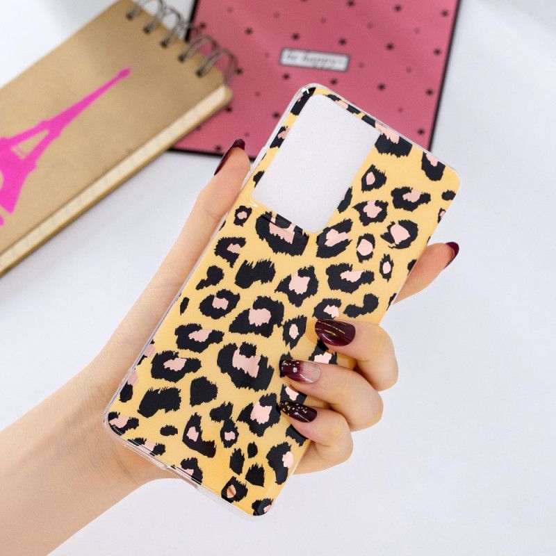 Cover Samsung Galaxy S21 Ultra 5G Marmor I Leopardstil