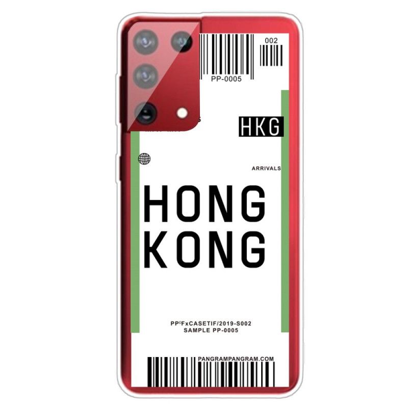 Cover Samsung Galaxy S21 Ultra 5G Mobilcover Boardingkort Til Hong Kong