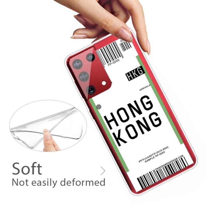 Cover Samsung Galaxy S21 Ultra 5G Mobilcover Boardingkort Til Hong Kong