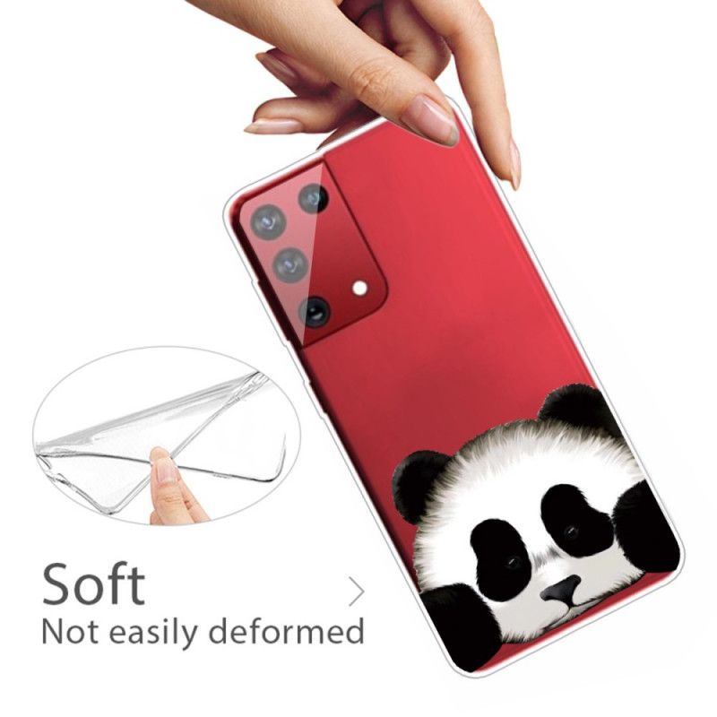 Cover Samsung Galaxy S21 Ultra 5G Mobilcover Gennemsigtig Panda