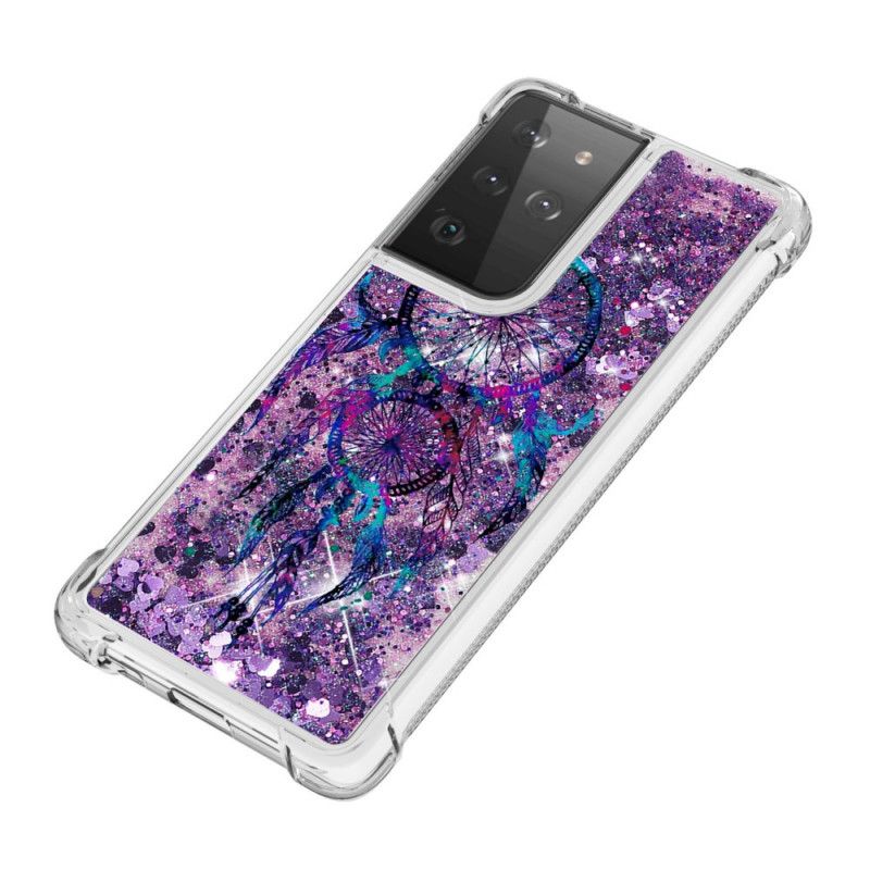 Cover Samsung Galaxy S21 Ultra 5G Mobilcover Glitter Dreamcatcher