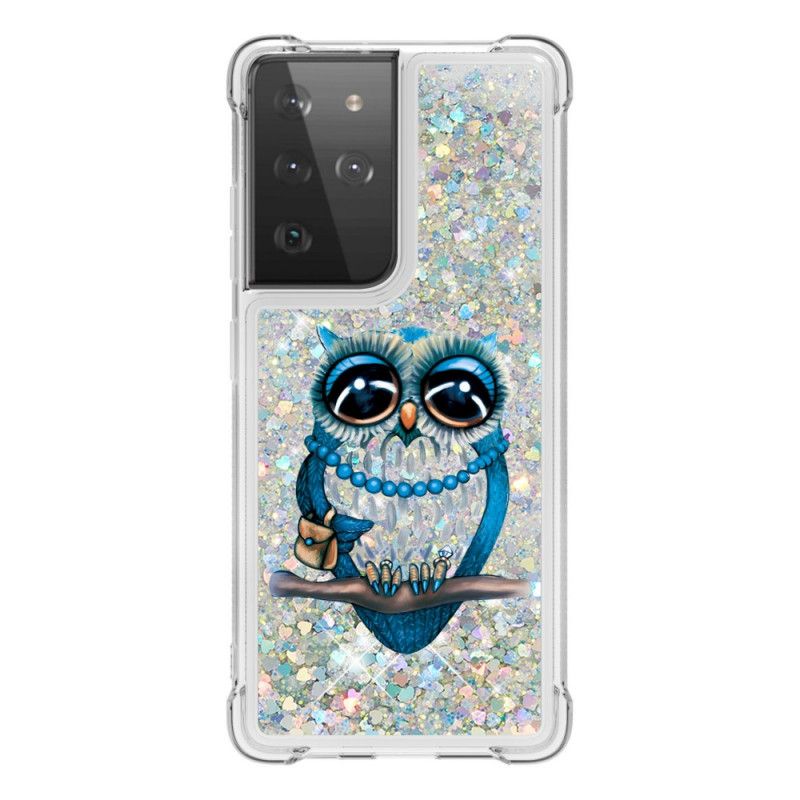 Cover Samsung Galaxy S21 Ultra 5G Mobilcover Miss Ugle Glitter