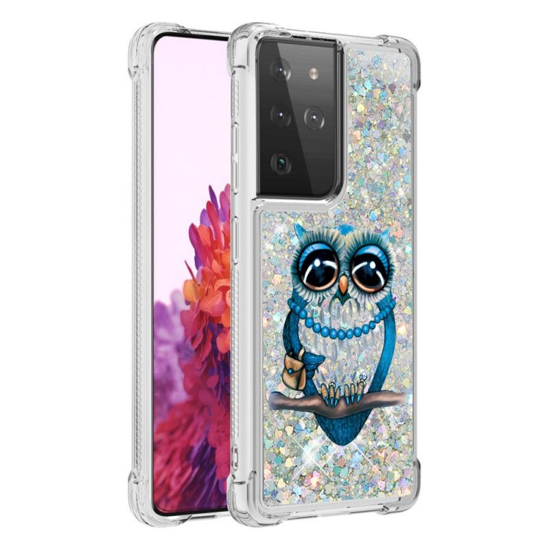 Cover Samsung Galaxy S21 Ultra 5G Mobilcover Miss Ugle Glitter