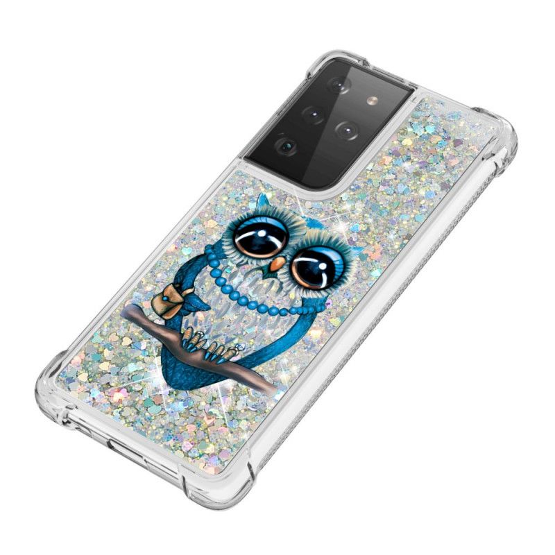 Cover Samsung Galaxy S21 Ultra 5G Mobilcover Miss Ugle Glitter