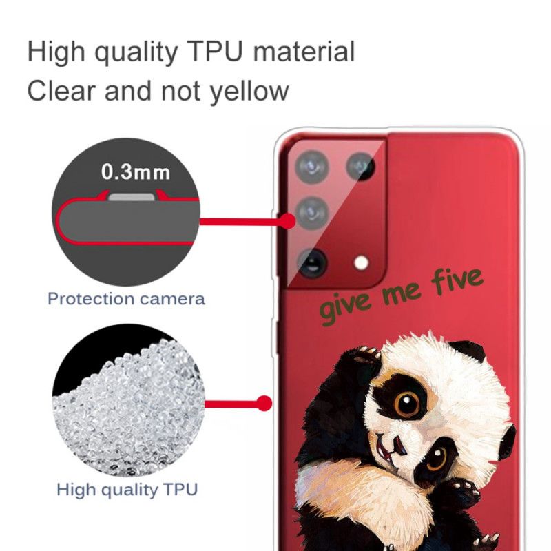 Cover Samsung Galaxy S21 Ultra 5G Mobilcover Panda. Giv Mig Fem