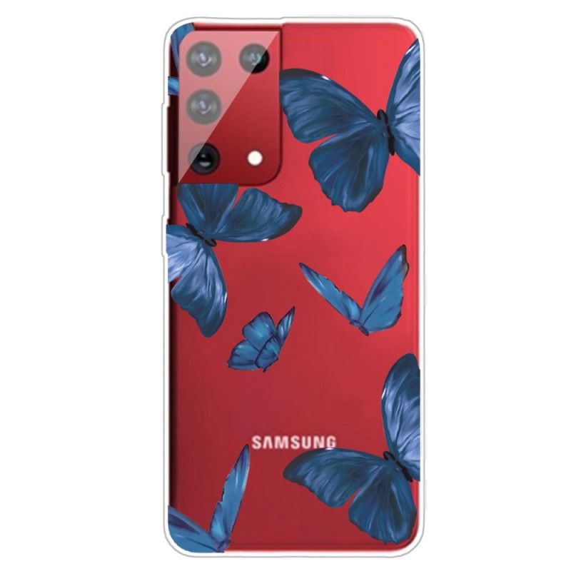 Cover Samsung Galaxy S21 Ultra 5G Pink Vilde Sommerfugle