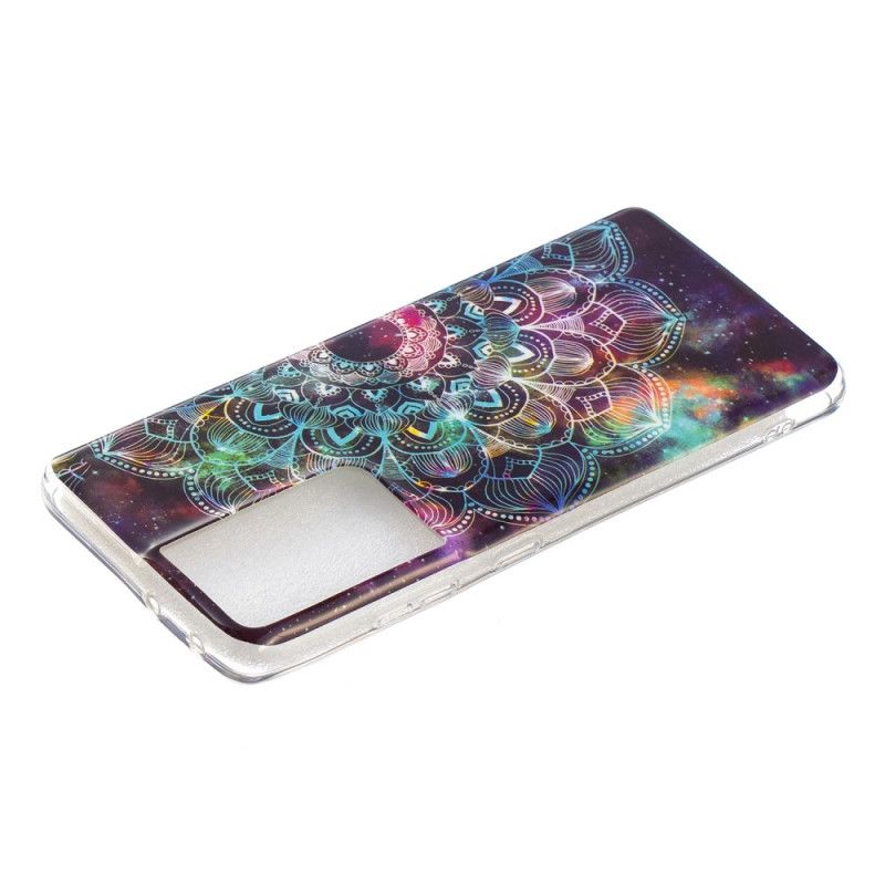 Cover Samsung Galaxy S21 Ultra 5G Sort Fluorescerende Blomsterserie