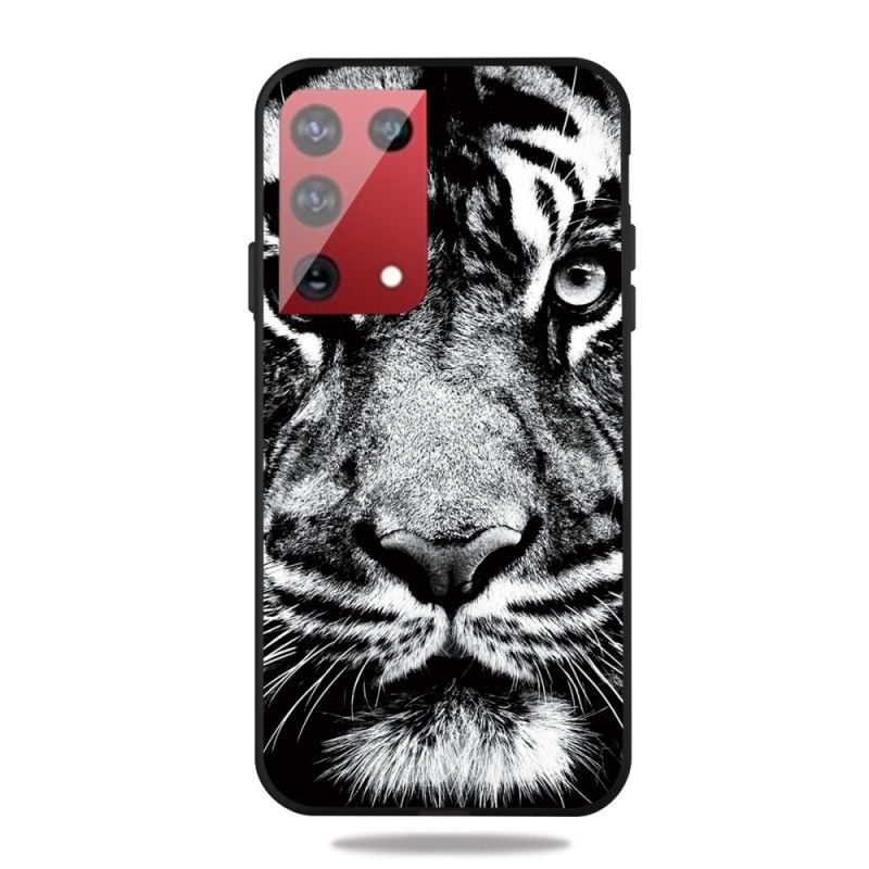 Cover Samsung Galaxy S21 Ultra 5G Sort Og Hvid Tiger Beskyttelse