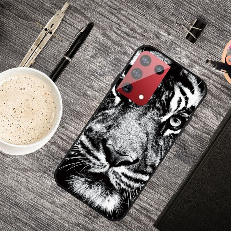 Cover Samsung Galaxy S21 Ultra 5G Sort Og Hvid Tiger Beskyttelse