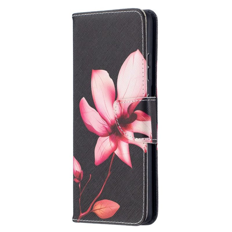 Flip Cover Læder Samsung Galaxy S21 Ultra 5G Lyserød Blomst