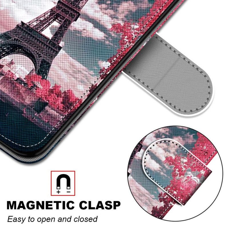 Flip Cover Læder Samsung Galaxy S21 Ultra 5G Paris I Blomst Original