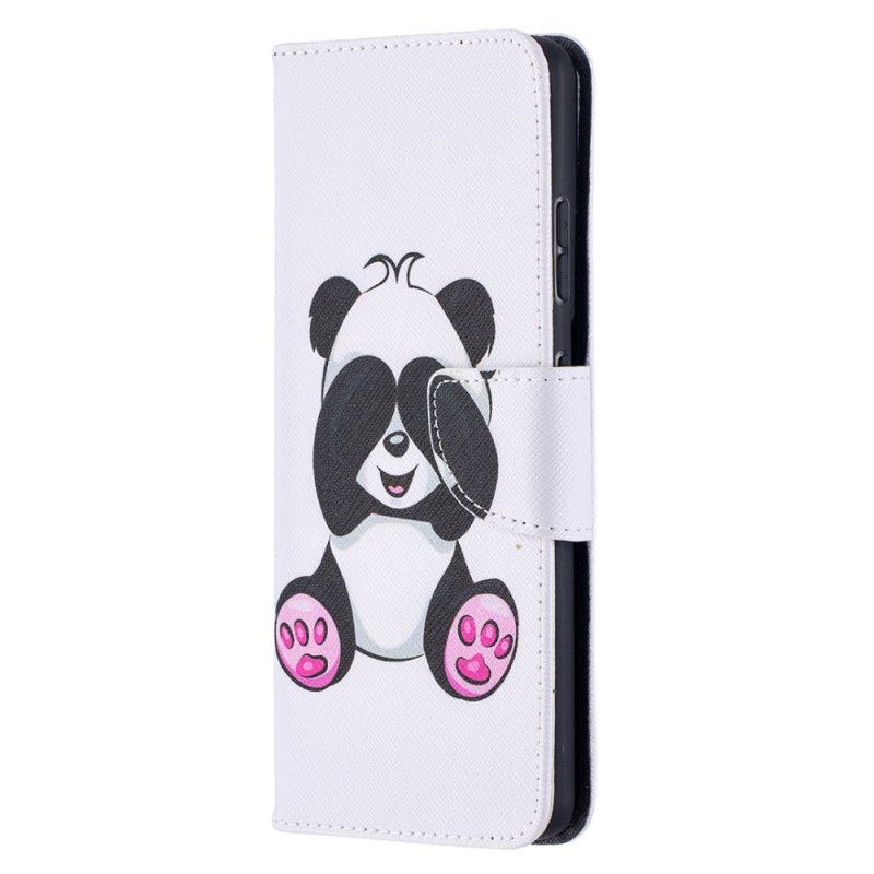 Flip Cover Læder Samsung Galaxy S21 Ultra 5G Sjov Panda