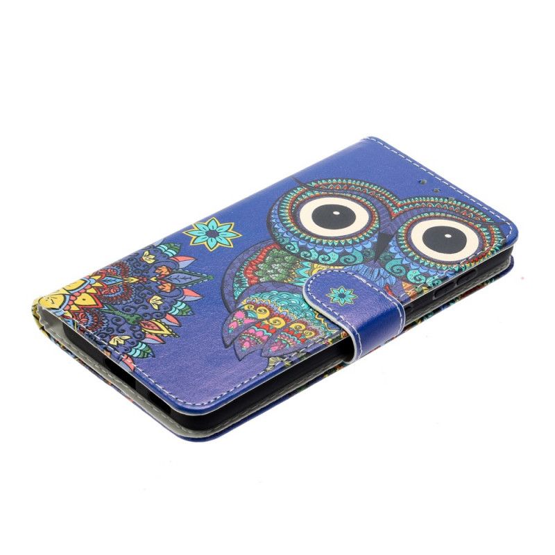 Flip Cover Læder Samsung Galaxy S21 Ultra 5G Ugle I Mandala