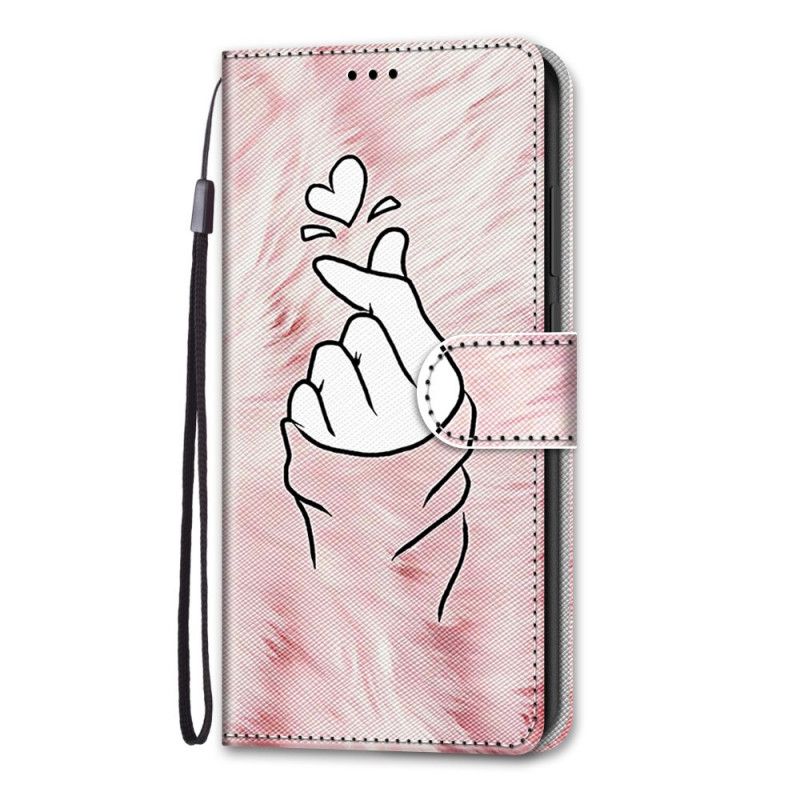 Flip Cover Samsung Galaxy S21 Ultra 5G Fingerhjerte