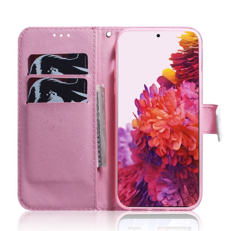 Flip Cover Samsung Galaxy S21 Ultra 5G Gammel Rosenblomst