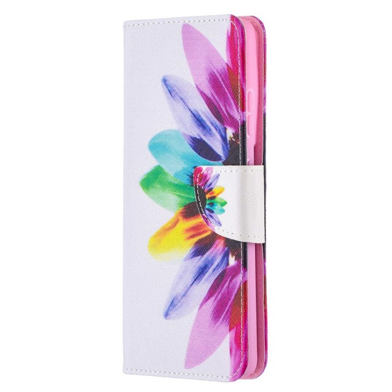 Flip Cover Samsung Galaxy S21 Ultra 5G Mobilcover Akvarelblomst