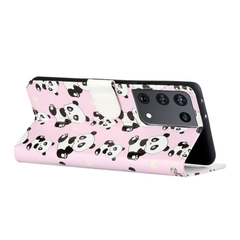 Flip Cover Samsung Galaxy S21 Ultra 5G Mobilcover Kun Pandaer