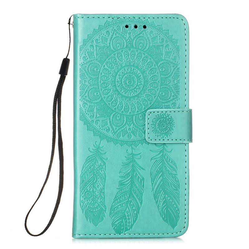 Flip Cover Samsung Galaxy S21 Ultra 5G Sort Dreamcatcher Print Og Rem