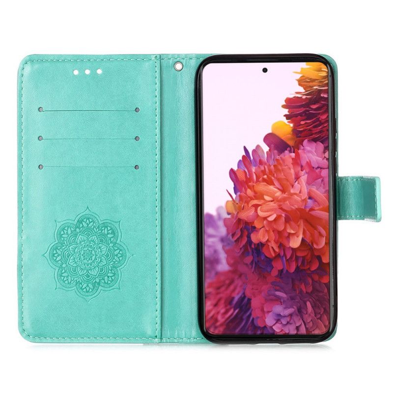 Flip Cover Samsung Galaxy S21 Ultra 5G Sort Dreamcatcher Print Og Rem