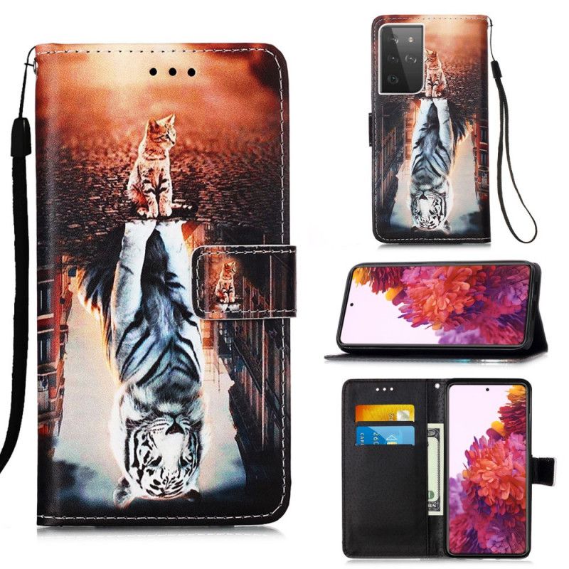 Flip Cover Samsung Galaxy S21 Ultra 5G Sort Killing