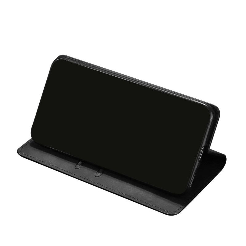 Læder Cover for Samsung Galaxy S21 Ultra 5G Sort Hud-Touch