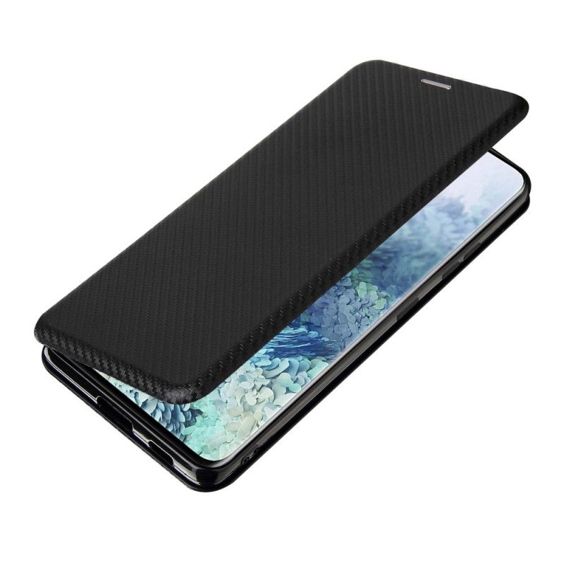 Læder Cover Samsung Galaxy S21 Ultra 5G Sort Kulfiber