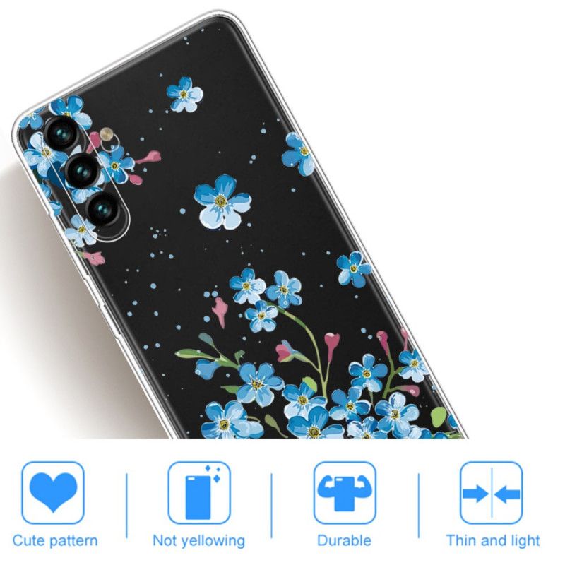 Cover Samsung Galaxy A13 5g Blå Blomster