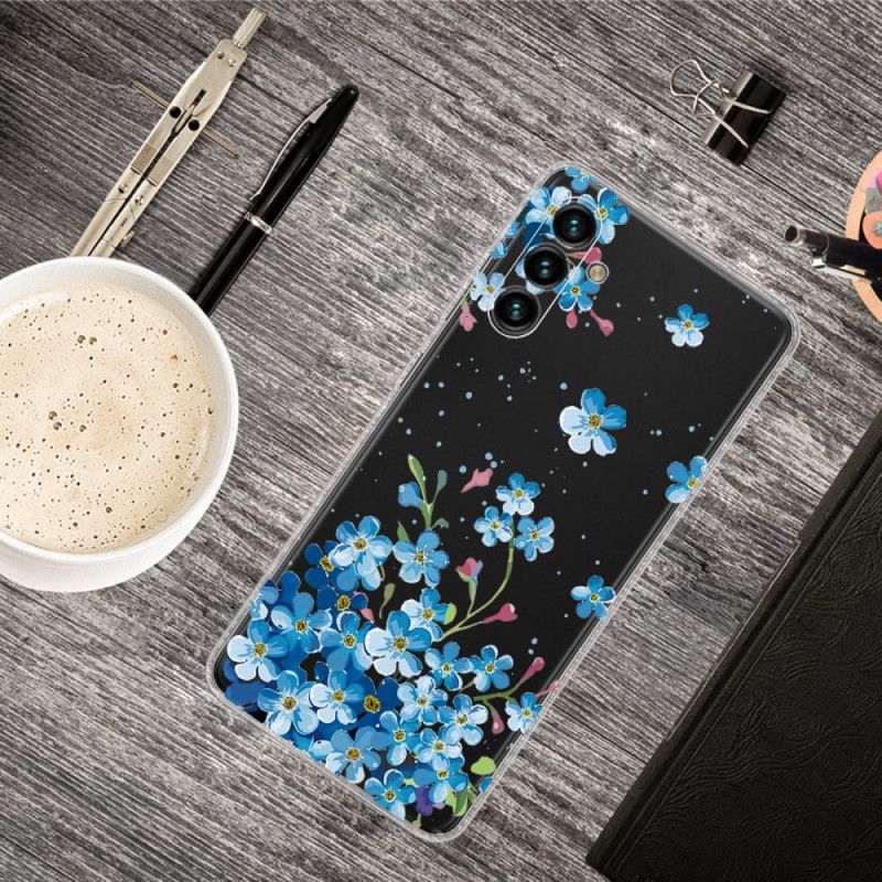 Cover Samsung Galaxy A13 5g Blå Blomster