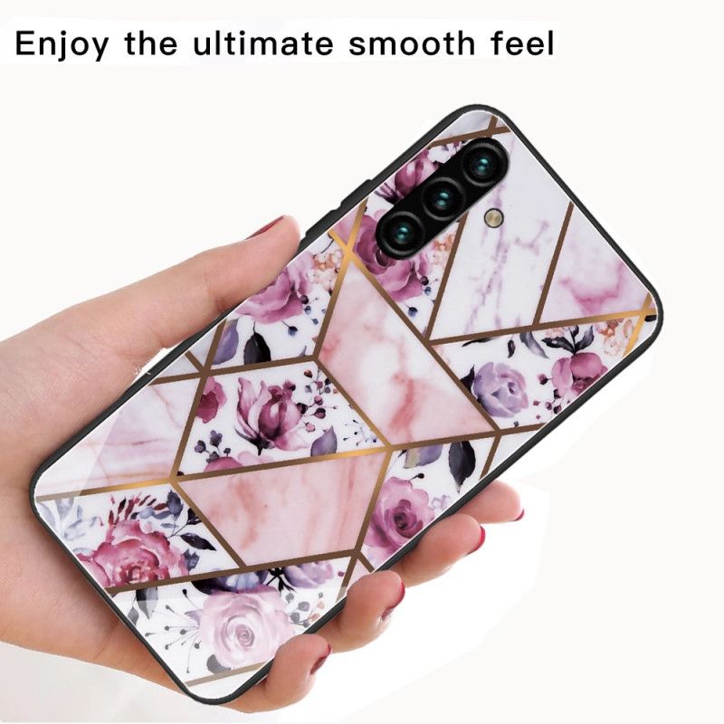 Cover Samsung Galaxy A13 5g Hærdet Glasmarmorgeometri