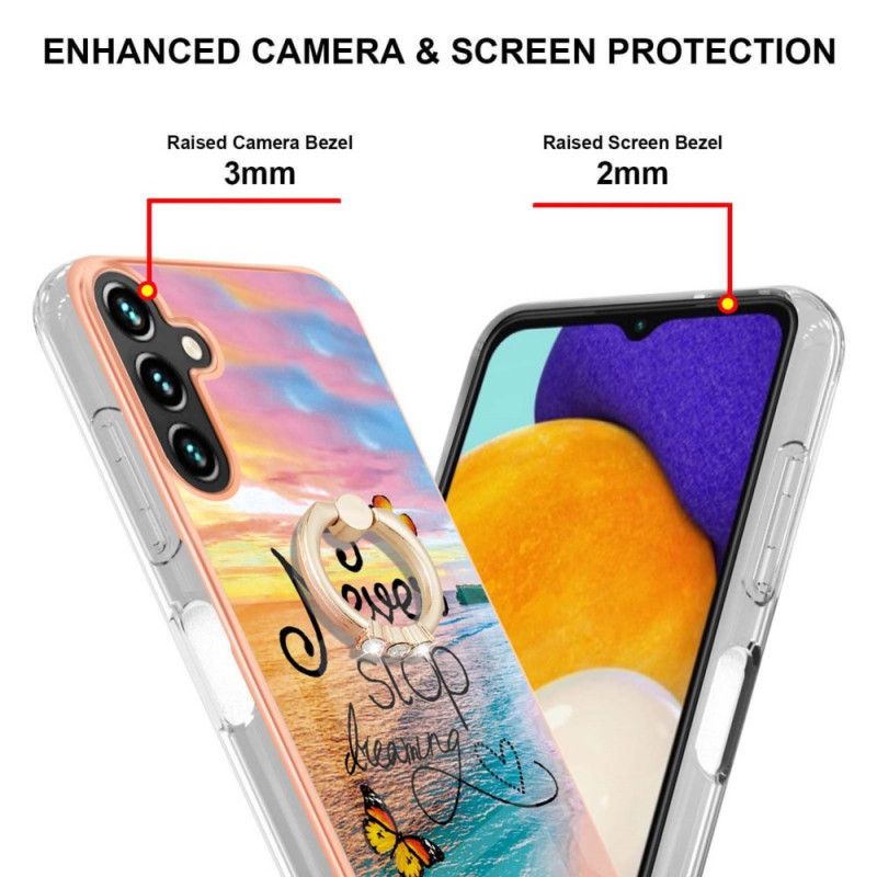 Cover Samsung Galaxy A13 5g Ringholder Stop Aldrig Med At Drømme