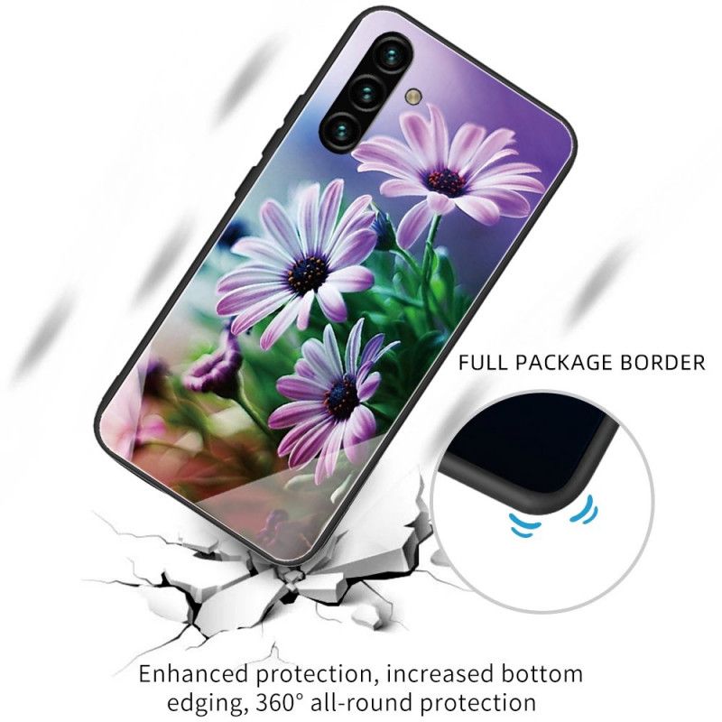 Cover Samsung Galaxy A13 5g Telefon Etui Hærdet Glas Blomster