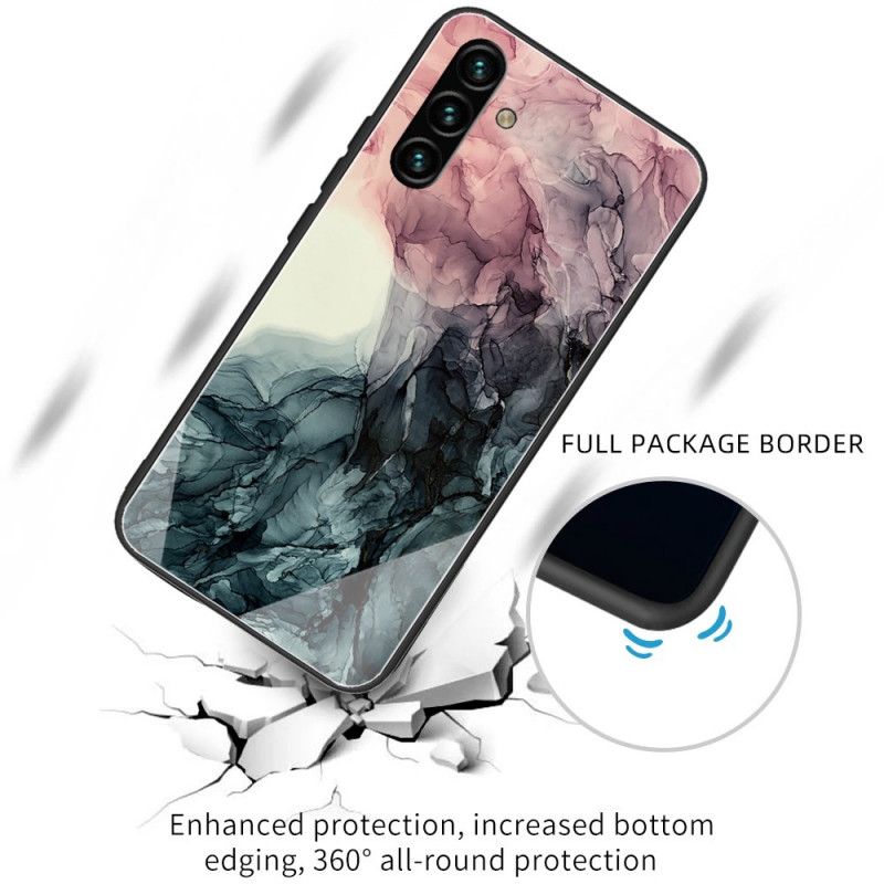 Cover Samsung Galaxy A13 5g Telefon Etui Marmor Hærdet Glas