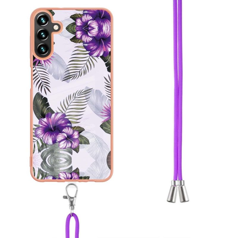 Cover Til Samsung Galaxy A13 5g Blomster Med Ledning