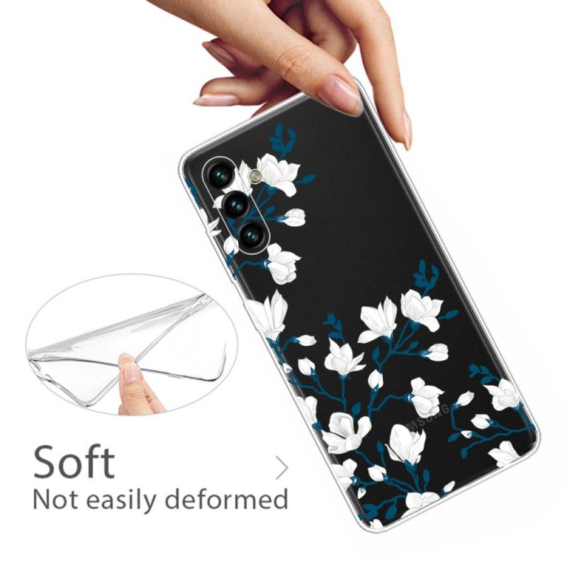 Cover Til Samsung Galaxy A13 5g Hvide Blomster