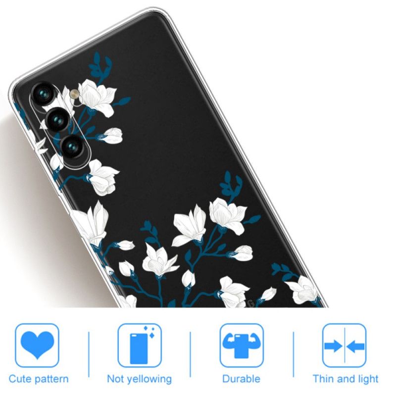 Cover Til Samsung Galaxy A13 5g Hvide Blomster