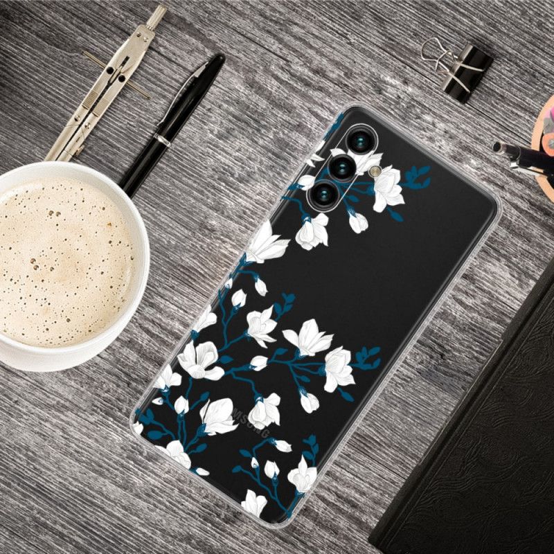 Cover Til Samsung Galaxy A13 5g Hvide Blomster